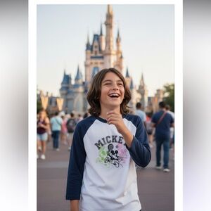 NWT- Janie and Jack Mickey Mouse Raglan Shirt